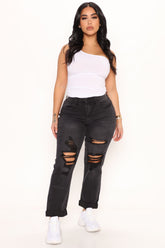 My Best Boyfriend Ripped Jeans - Black Ins Street